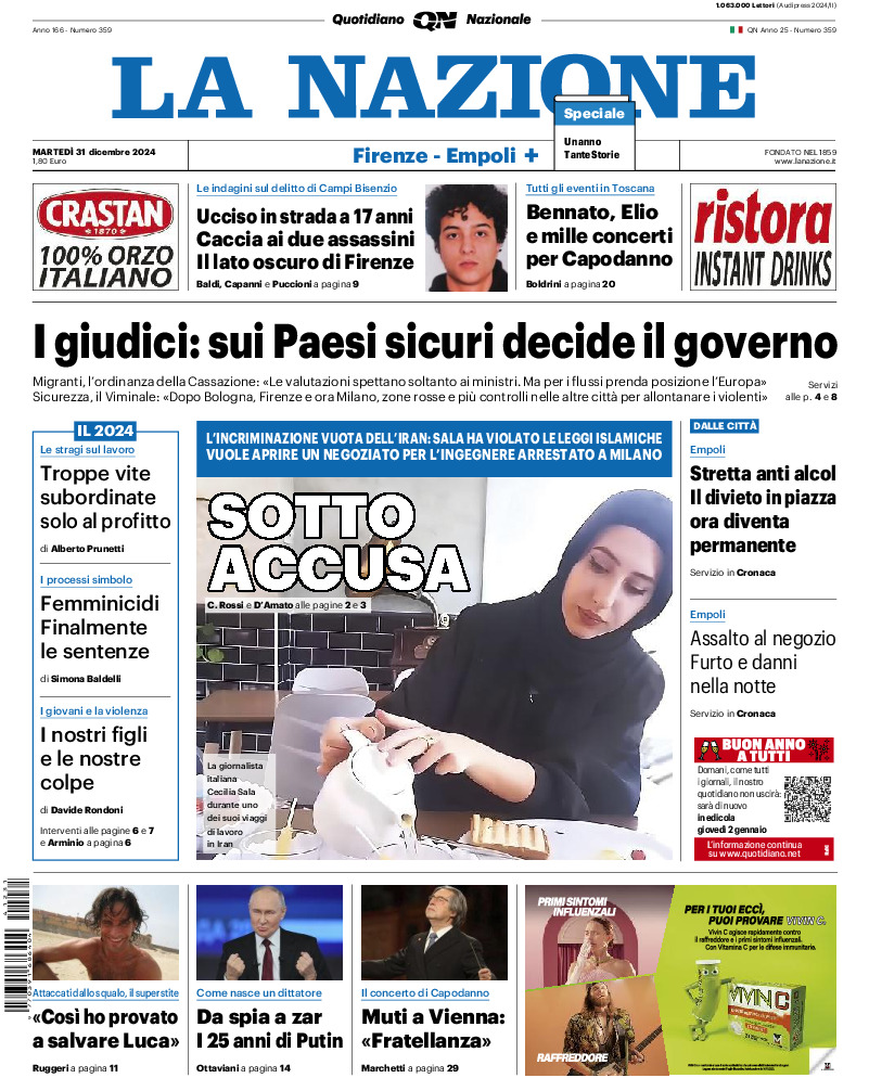 Prima-pagina-la nazione-edizione-di-oggi-20241231